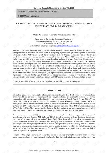 虛擬團(tuán)隊(duì)環(huán)境下的研發(fā)工程師創(chuàng)新體驗(yàn)研究——基于CSDN文庫的工程與技術(shù)研究發(fā)展分析